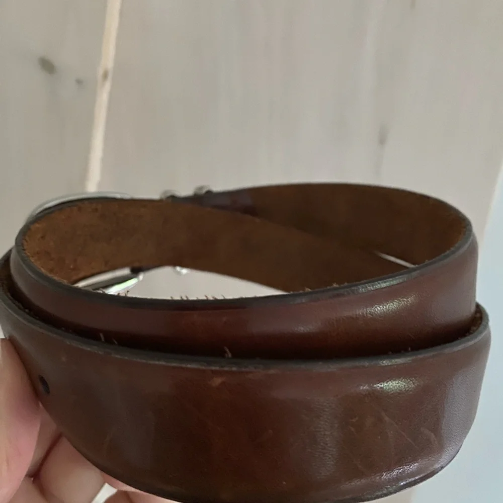 Men's Brown Leather Belt Size S